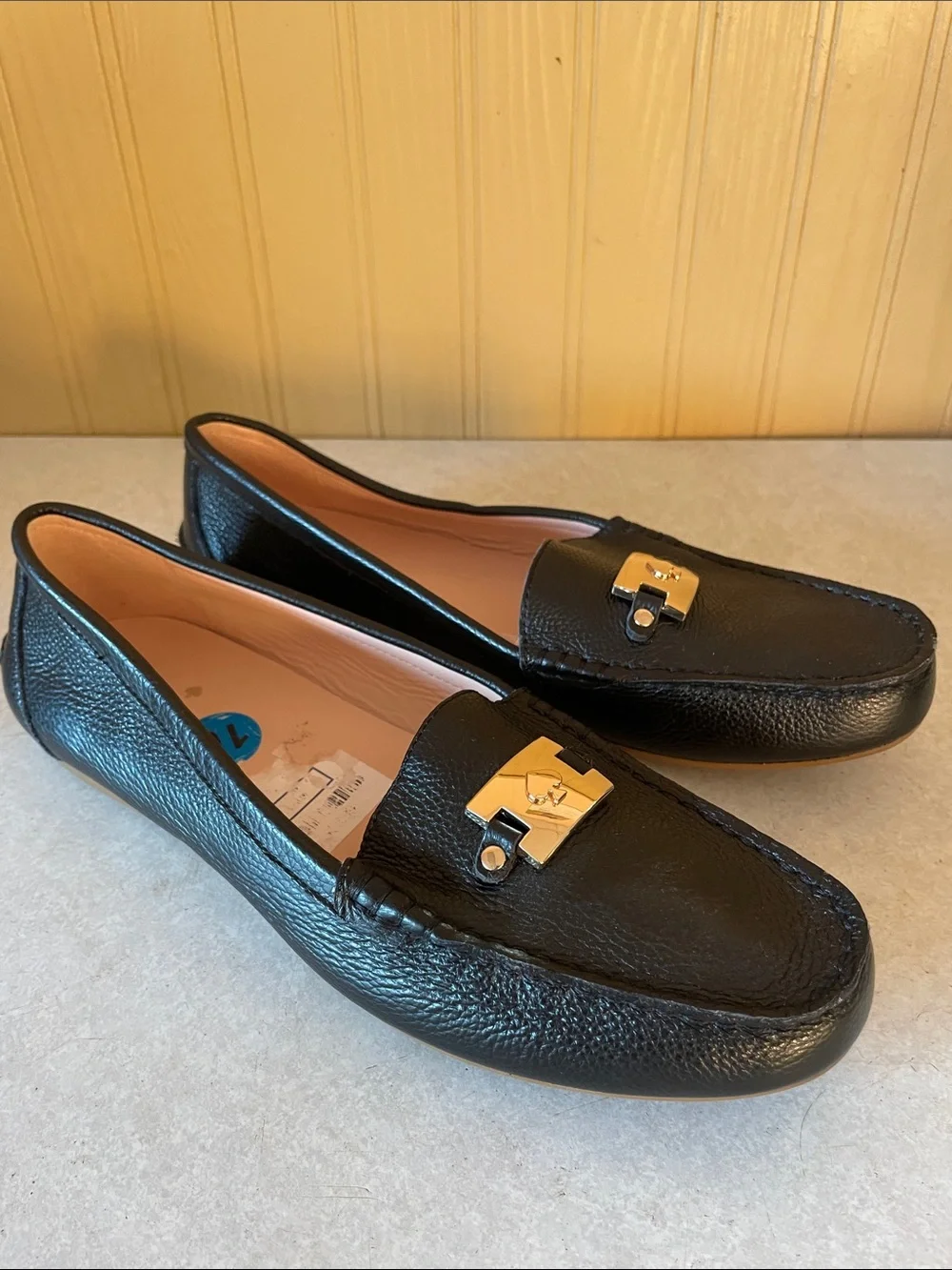 KATE SPADE Carmen Black Leather Loafers Sz. 10